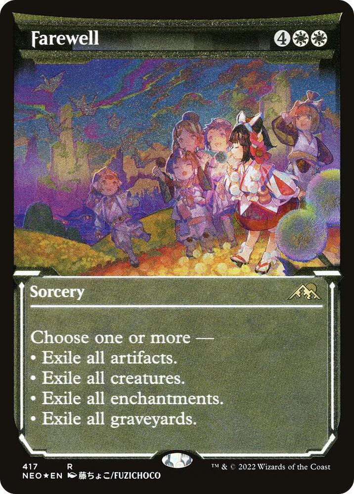 Farewell (Showcase) (Foil Etched) (417) [Kamigawa: Neon Dynasty] [Showcase]