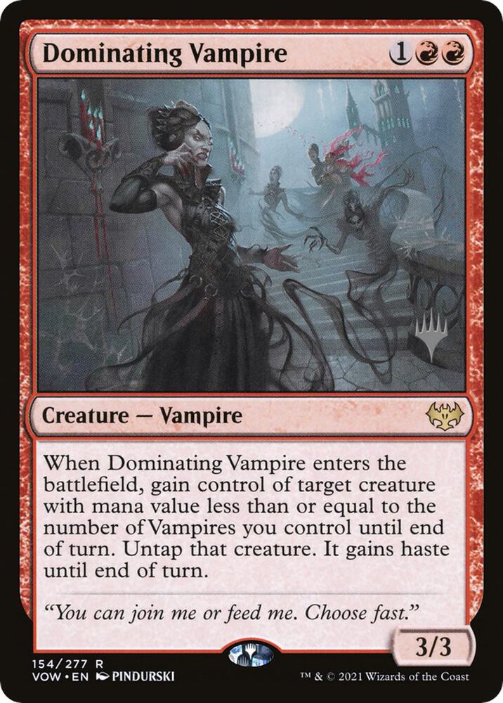 Dominating Vampire (154p) [Kamigawa: Neon Dynasty Promos]