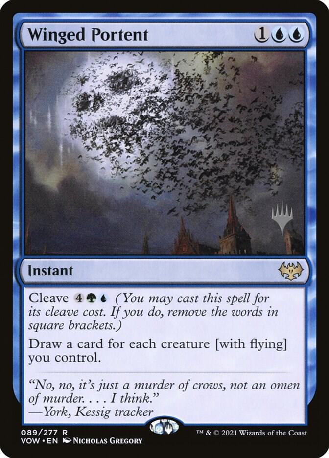 Winged Portent (89p) [Kamigawa: Neon Dynasty Promos]