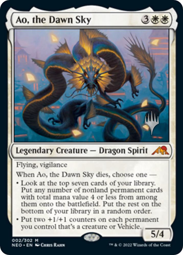 Ao, the Dawn Sky (2) [Kamigawa: Neon Dynasty Promos]