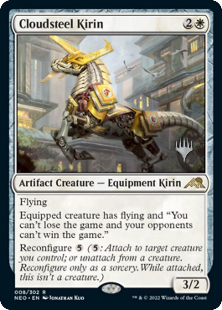 Cloudsteel Kirin (8) [Kamigawa: Neon Dynasty Promos]