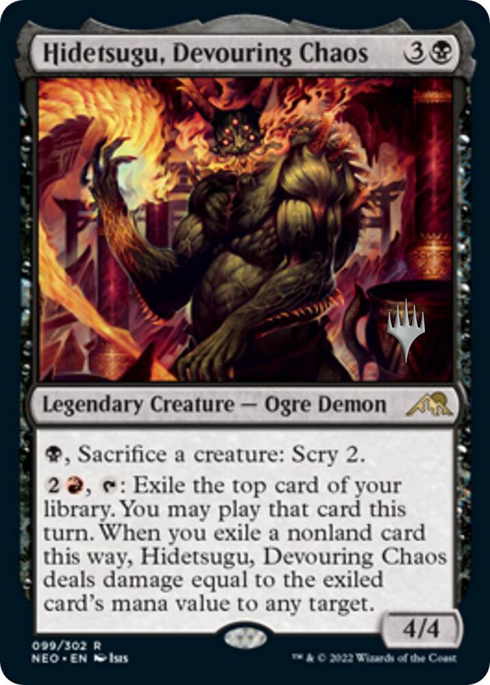 Hidetsugu, Devouring Chaos (99) [Kamigawa: Neon Dynasty Promos]