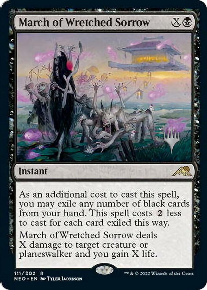 March of Wretched Sorrow (111) [Kamigawa: Neon Dynasty Promos]