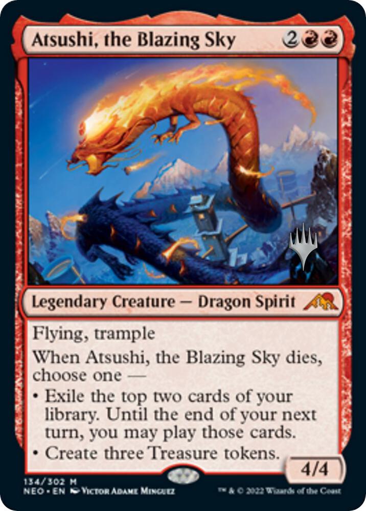 Atsushi, the Blazing Sky (134) [Kamigawa: Neon Dynasty Promos]
