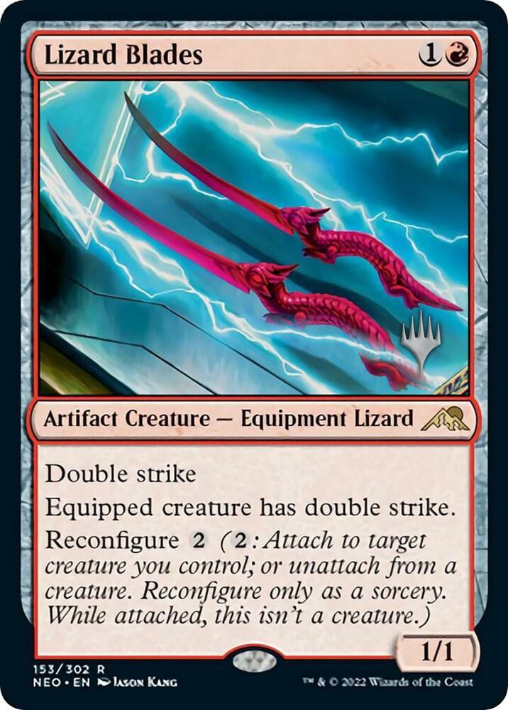 Lizard Blades (153) [Kamigawa: Neon Dynasty Promos]
