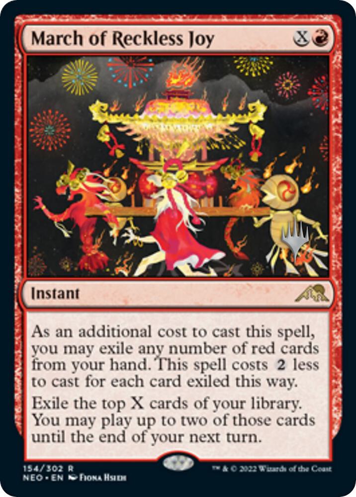 March of Reckless Joy (154) [Kamigawa: Neon Dynasty Promos]