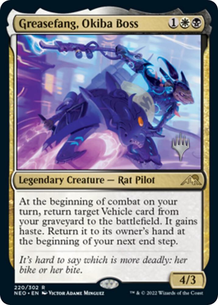 Greasefang, Okiba Boss (220) [Kamigawa: Neon Dynasty Promos]