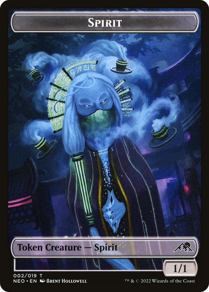 Spirit (002) // Mechtitan (014) Double-sided Token (2 // 14) [Kamigawa: Neon Dynasty]