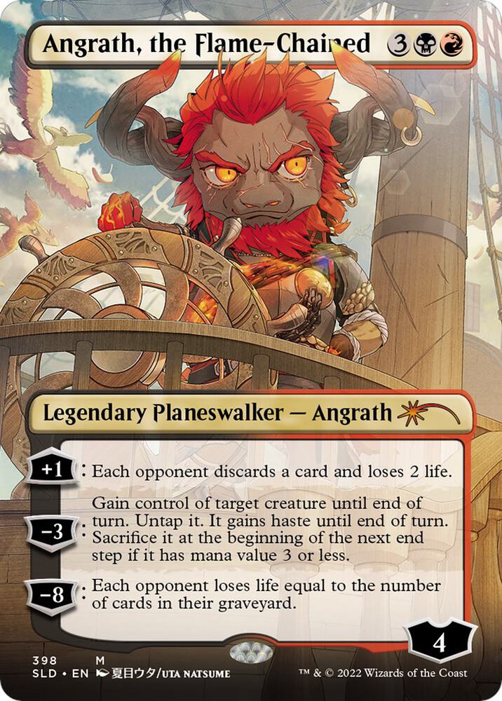 Angrath, the Flame-Chained (Borderless) (398) [Secret Lair Drop] [Borderless]