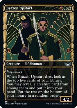 Brazen Upstart (Gilded Foil) (361) [Streets of New Capenna] [Showcase]