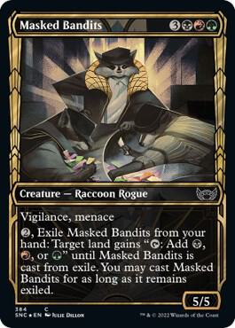 Masked Bandits (Gilded Foil) (384) [Streets of New Capenna] [Showcase]
