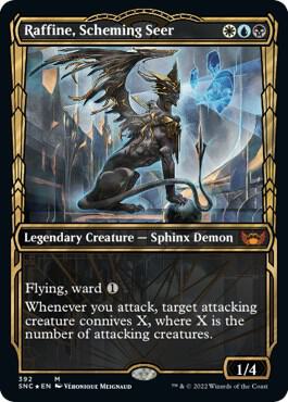 Raffine, Scheming Seer (Gilded Foil) (392) [Streets of New Capenna] [Showcase]