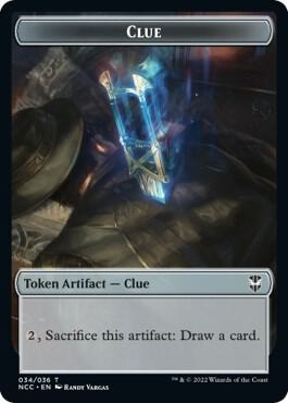 Clue // Elemental (005) Double-Sided Token (34 // 5) [New Capenna Commander]