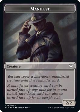 Manifest // Copy Double-Sided Token (3 // 1) [New Capenna Commander]