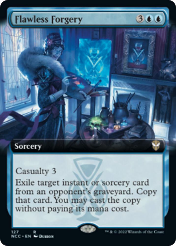Flawless Forgery (Extended Art) (127) [New Capenna Commander] [Extended Art]