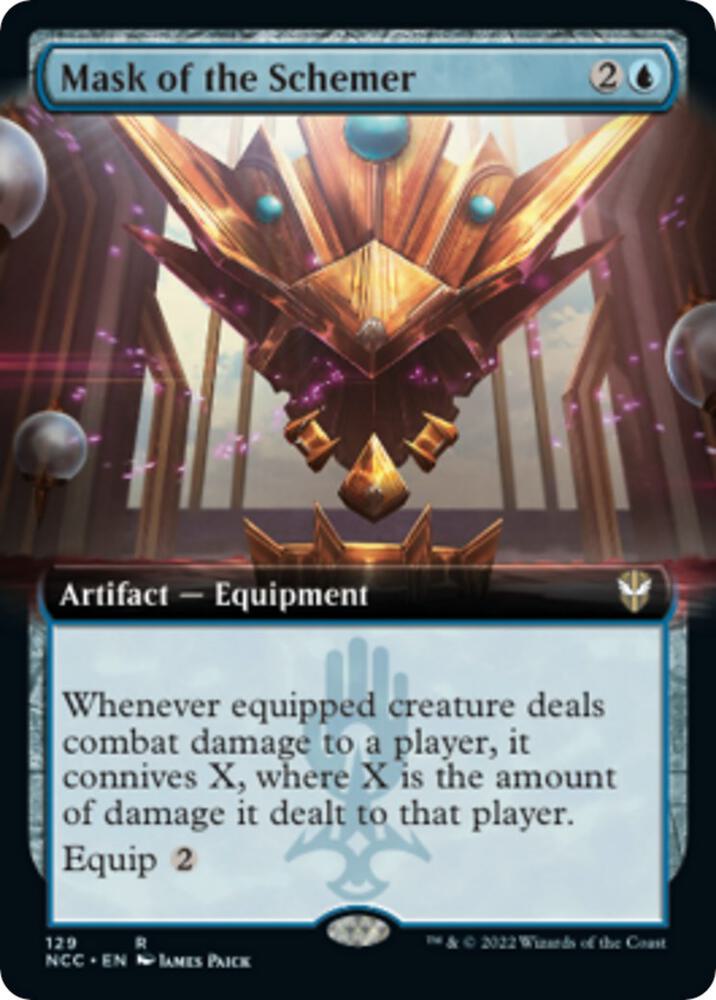 Mask of the Schemer (Extended Art) (129) [New Capenna Commander] [Extended Art]