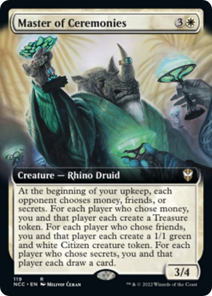 Master of Ceremonies (Extended Art) (119) [New Capenna Commander] [Extended Art]