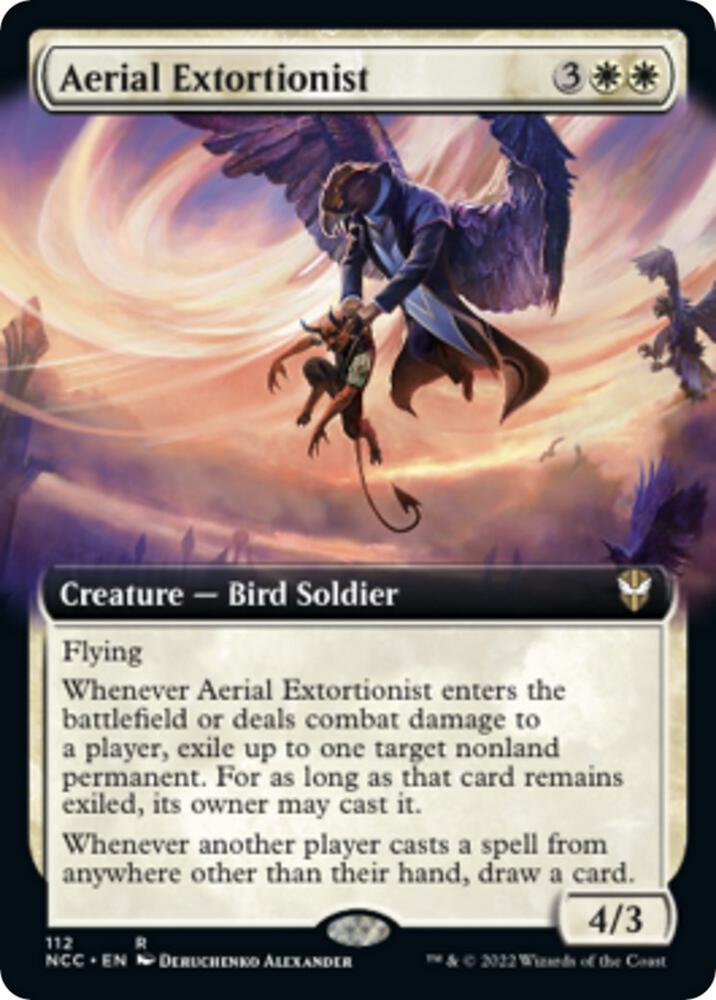 Aerial Extortionist (Extended Art) (112) [New Capenna Commander] [Extended Art]
