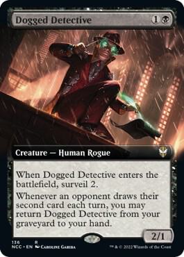 Dogged Detective (Extended Art) (136) [New Capenna Commander] [Extended Art]