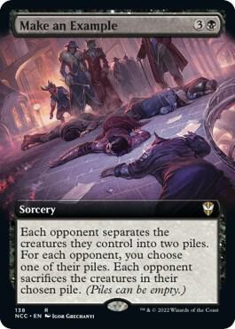 Make an Example (Extended Art) (138) [New Capenna Commander] [Extended Art]