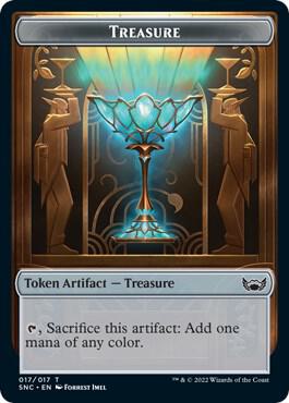 Treasure (017) // Rogue Double-Sided Token (17 // 7) [Streets of New Capenna]