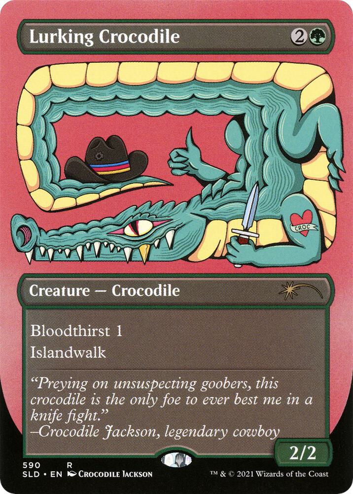 Lurking Crocodile (590) [Secret Lair Drop] [Borderless]