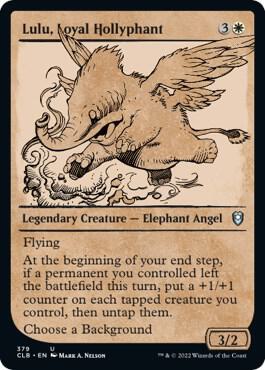 Lulu, Loyal Hollyphant (Showcase) (379) [Commander Legends: Battle for Baldur's Gate] [Showcase]