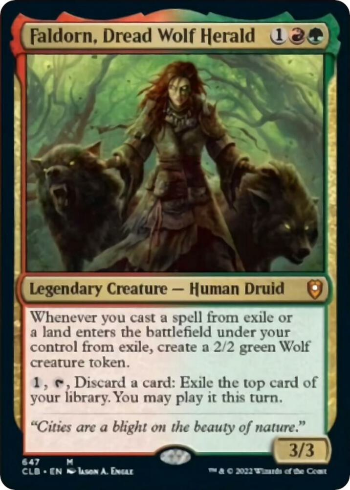 Faldorn, Dread Wolf Herald (647) [Commander Legends: Battle for Baldur's Gate]