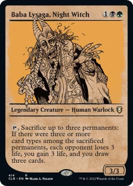 Baba Lysaga, Night Witch (Showcase) (414) [Commander Legends: Battle for Baldur's Gate] [Showcase]