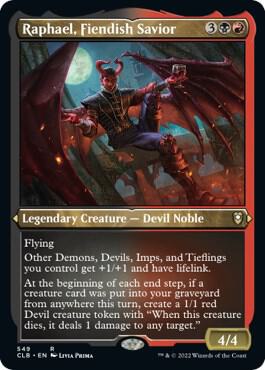 Raphael, Fiendish Savior (Foil Etched) (549) [Commander Legends: Battle for Baldur's Gate]