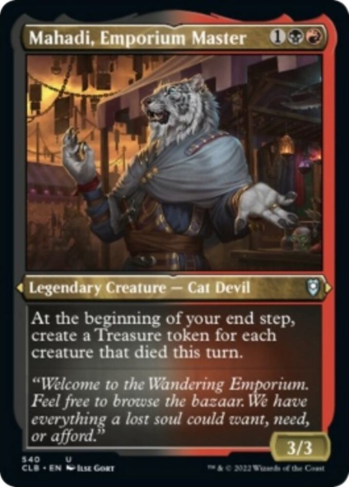 Mahadi, Emporium Master (Foil Etched) (540) [Commander Legends: Battle for Baldur's Gate]