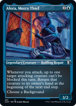 Alora, Merry Thief (Foil Etched) (481) [Commander Legends: Battle for Baldur's Gate]