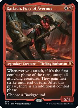Karlach, Fury of Avernus (Foil Etched) (507) [Commander Legends: Battle for Baldur's Gate]