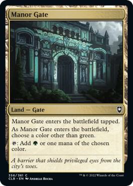 Manor Gate (356) [Commander Legends: Battle for Baldur's Gate]