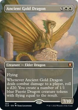 Ancient Gold Dragon (Borderless) (365) [Commander Legends: Battle for Baldur's Gate] [Borderless]