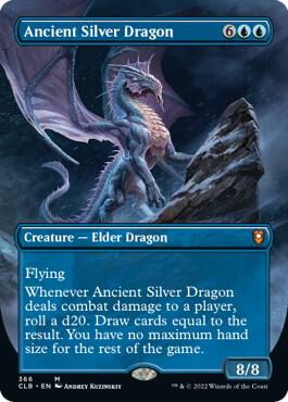Ancient Silver Dragon (Borderless) (366) [Commander Legends: Battle for Baldur's Gate] [Borderless]