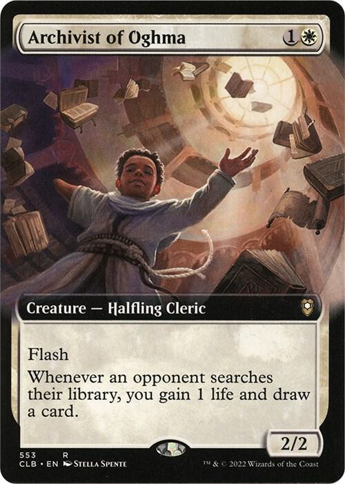 Archivist of Oghma (Extended Art) (553) [Commander Legends: Battle for Baldur's Gate] [Extended Art]