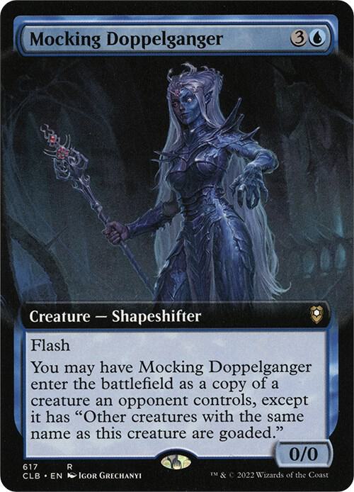 Mocking Doppelganger (Extended Art) (617) [Commander Legends: Battle for Baldur's Gate] [Extended Art]