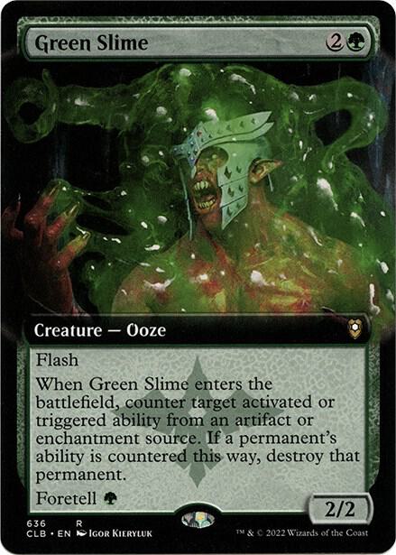 Green Slime (Extended Art) (636) [Commander Legends: Battle for Baldur's Gate] [Extended Art]