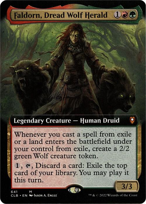 Faldorn, Dread Wolf Herald (Extended Art) (641) [Commander Legends: Battle for Baldur's Gate] [Extended Art]