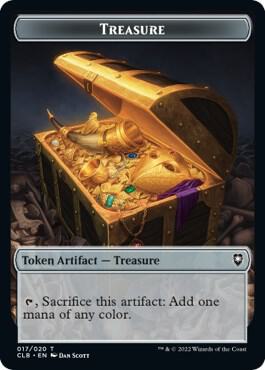 Treasure // Volo's Journal Double-Sided Token (17 // 18) [Commander Legends: Battle for Baldur's Gate]