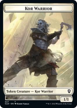 Kor Warrior // Wizard Double-Sided Token (27 // 30) [Commander Legends: Battle for Baldur's Gate]