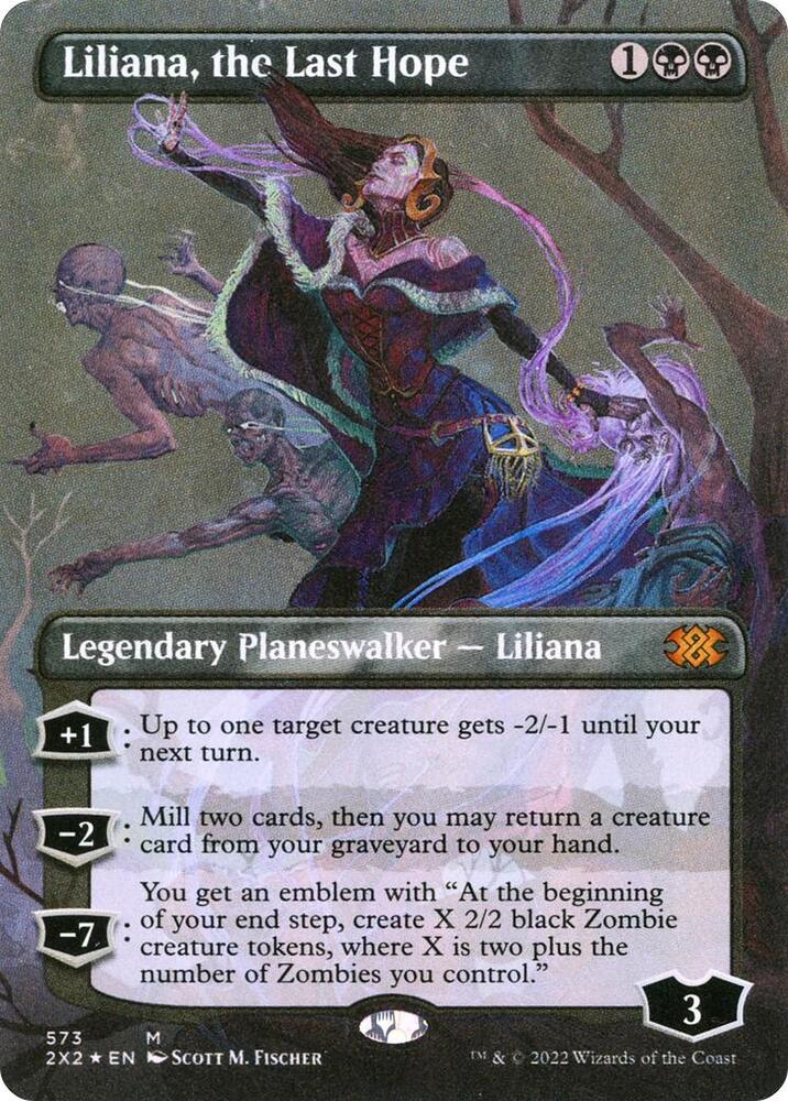 Liliana, the Last Hope (Textured Foil) (573) [Double Masters 2022] [Borderless]