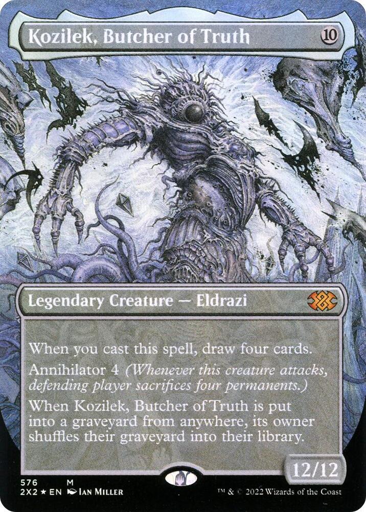 Kozilek, Butcher of Truth (Textured Foil) (576) [Double Masters 2022] [Borderless]