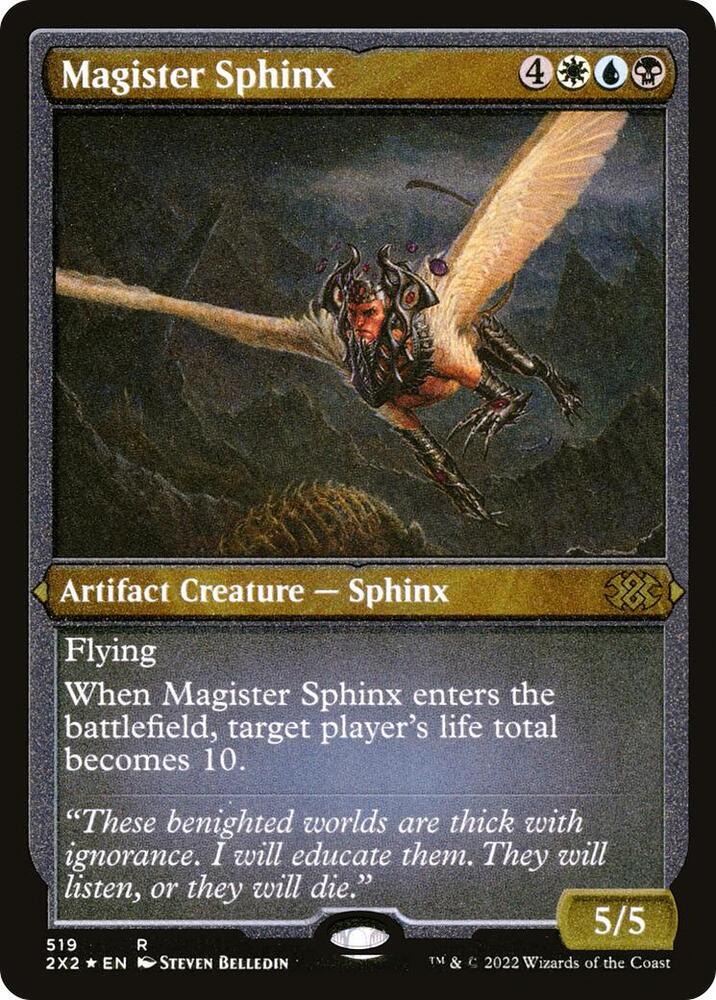 Magister Sphinx (Foil Etched) (519) [Double Masters 2022]