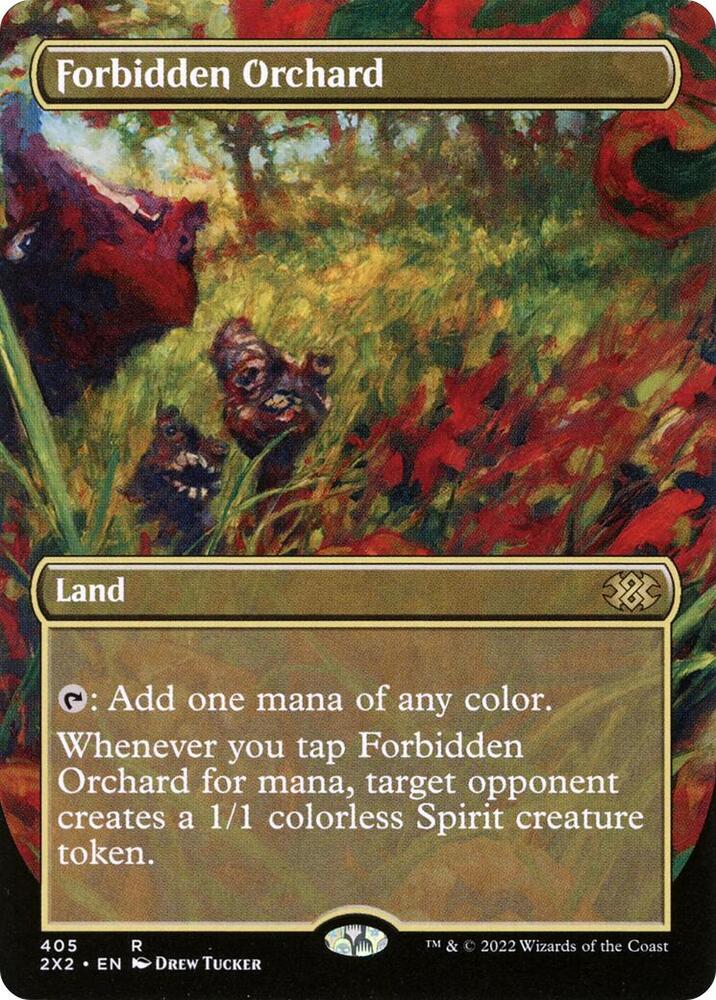 Forbidden Orchard (Borderless) (405) [Double Masters 2022] [Borderless]