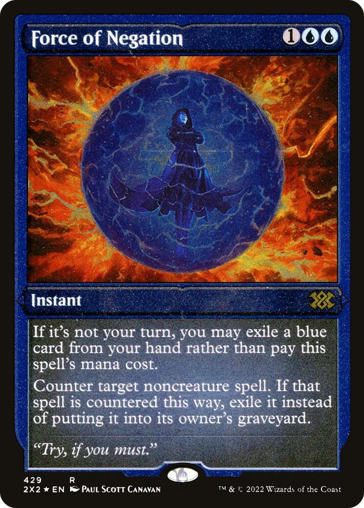 Force of Negation (Foil Etched) (429) [Double Masters 2022]