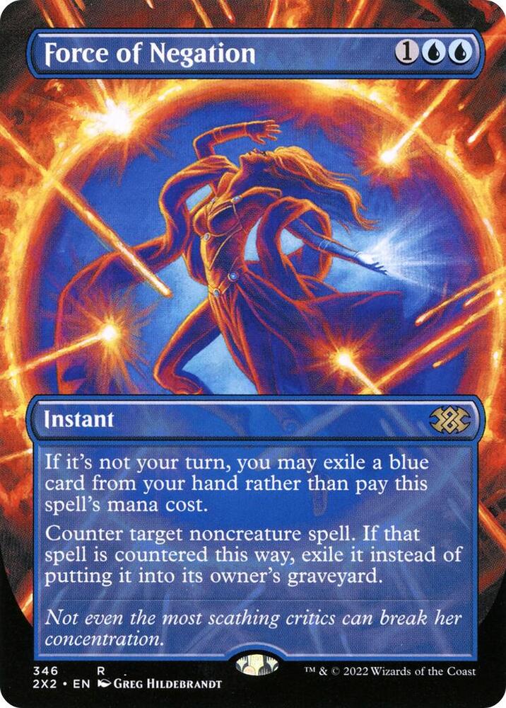 Force of Negation (Borderless) (346) [Double Masters 2022] [Borderless]