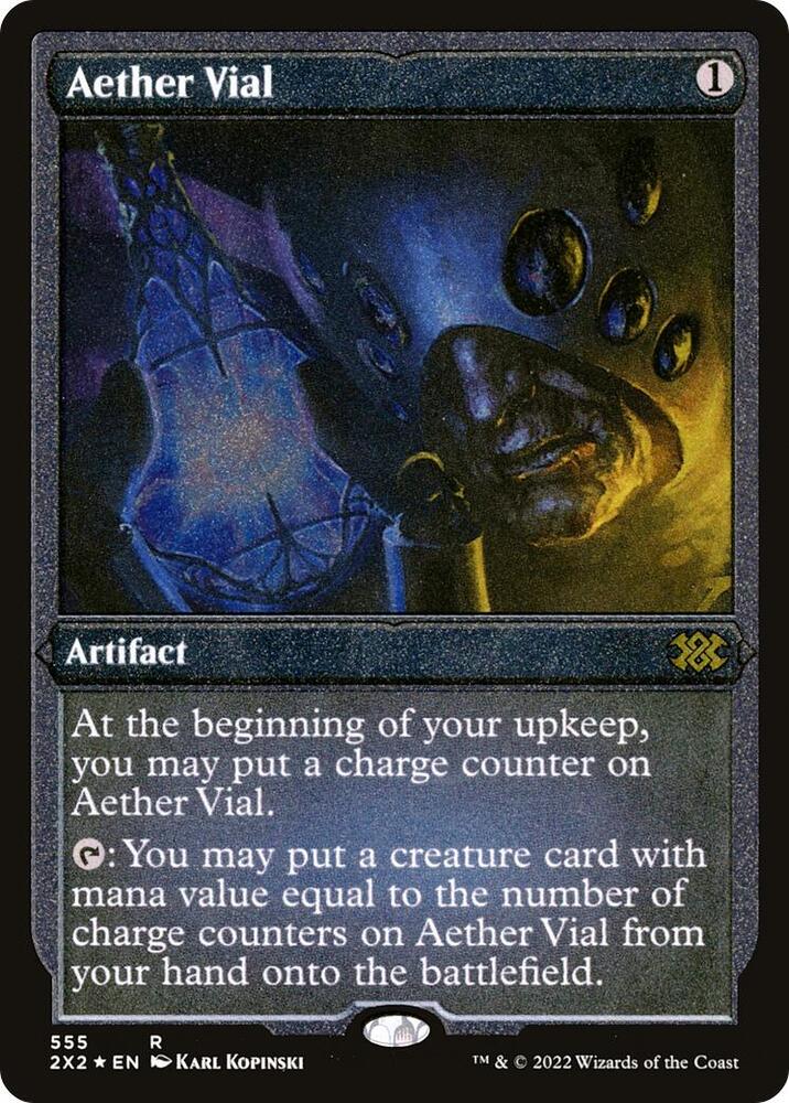 Aether Vial (Foil Etched) (555) [Double Masters 2022]