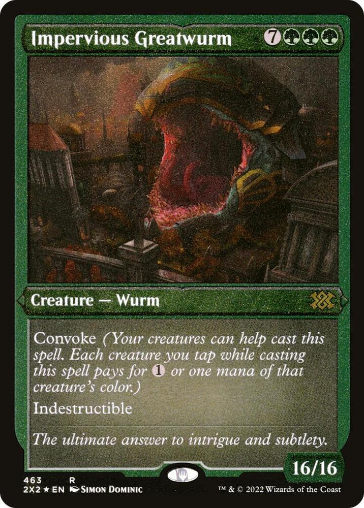 Impervious Greatwurm (Foil Etched) (463) [Double Masters 2022]